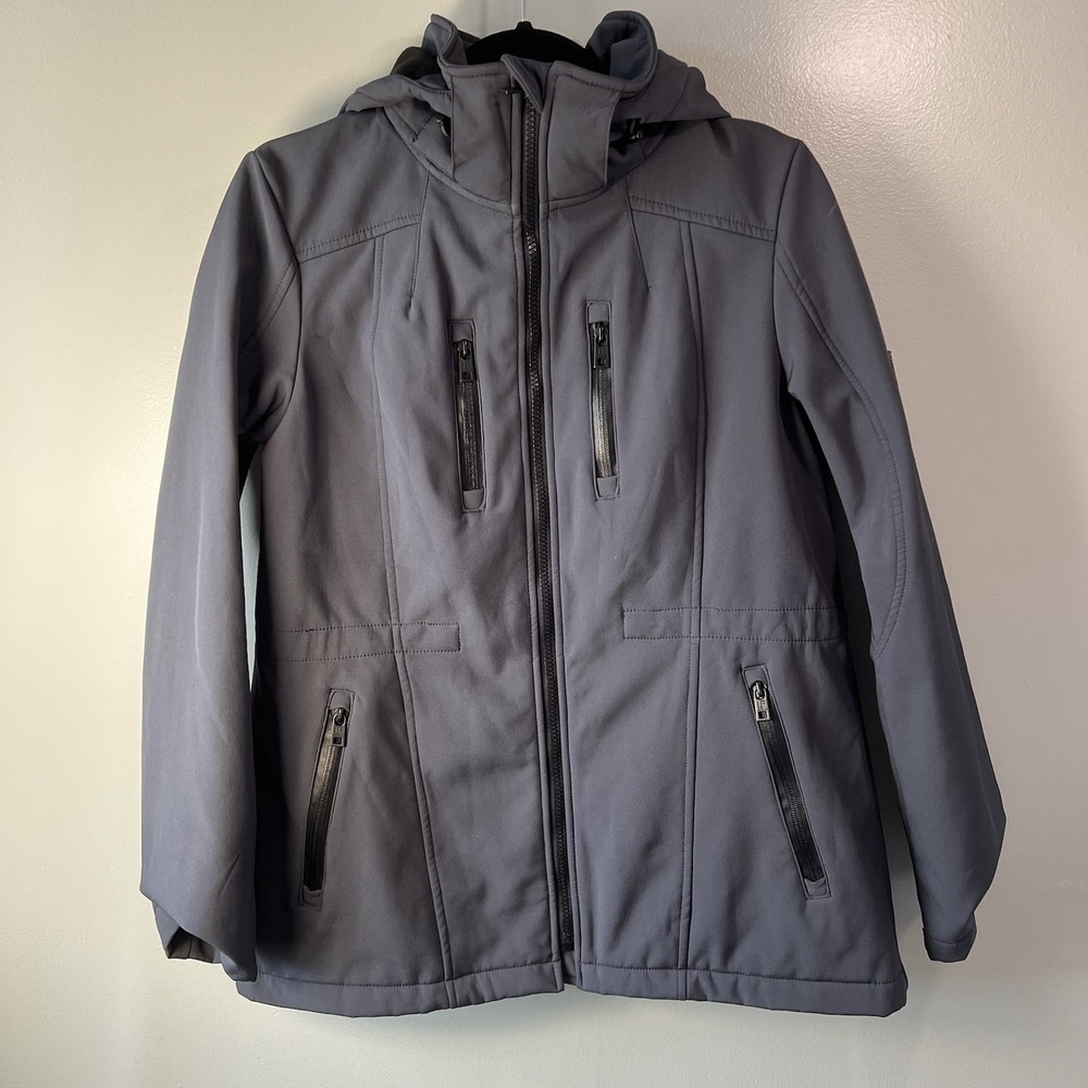 London Fog Women's Gray Coat, warm lined‎ raincoat, size medium